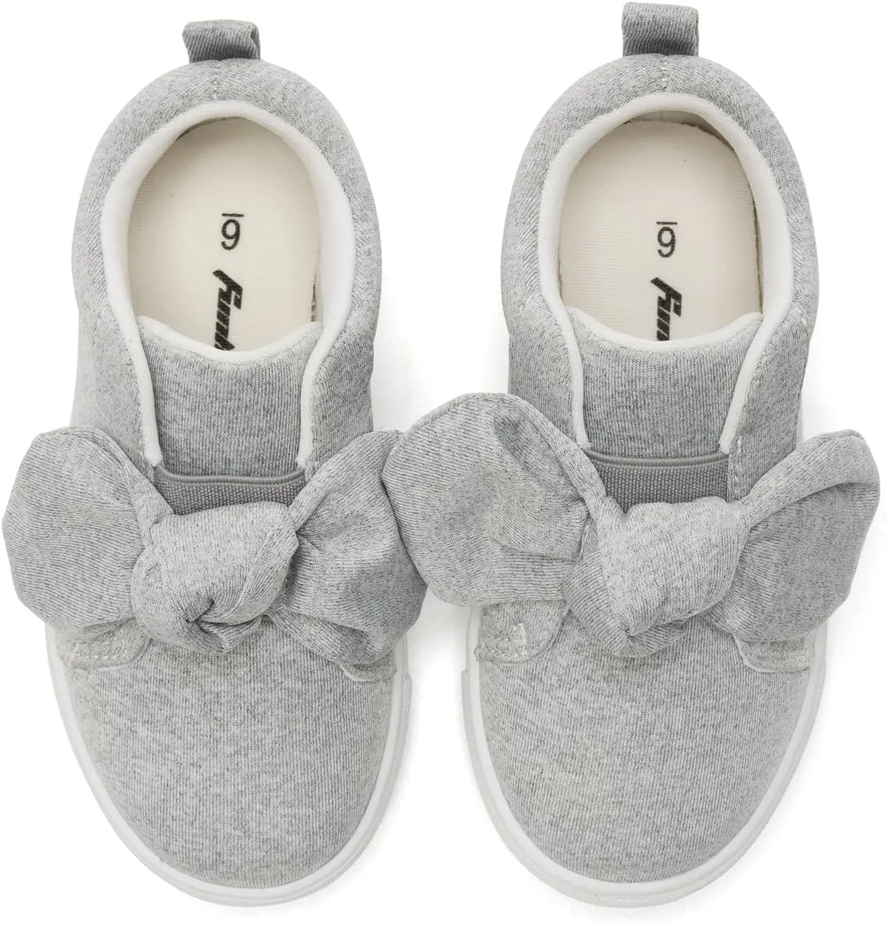 FUNKYMONKEY Girls Sneakers Lightweight Cute Bowknot Casual Walking Shoes for Toddler/Little Kids
