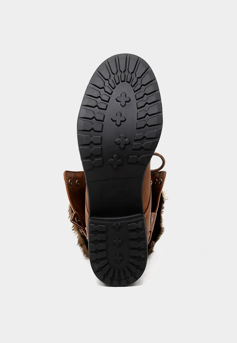 Fur Collared Two Way Wear Boot