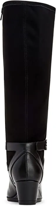 Giani Bernini Womens Chelseyy Faux Leather Knee-High Boots Black 5 Medium (B,M)