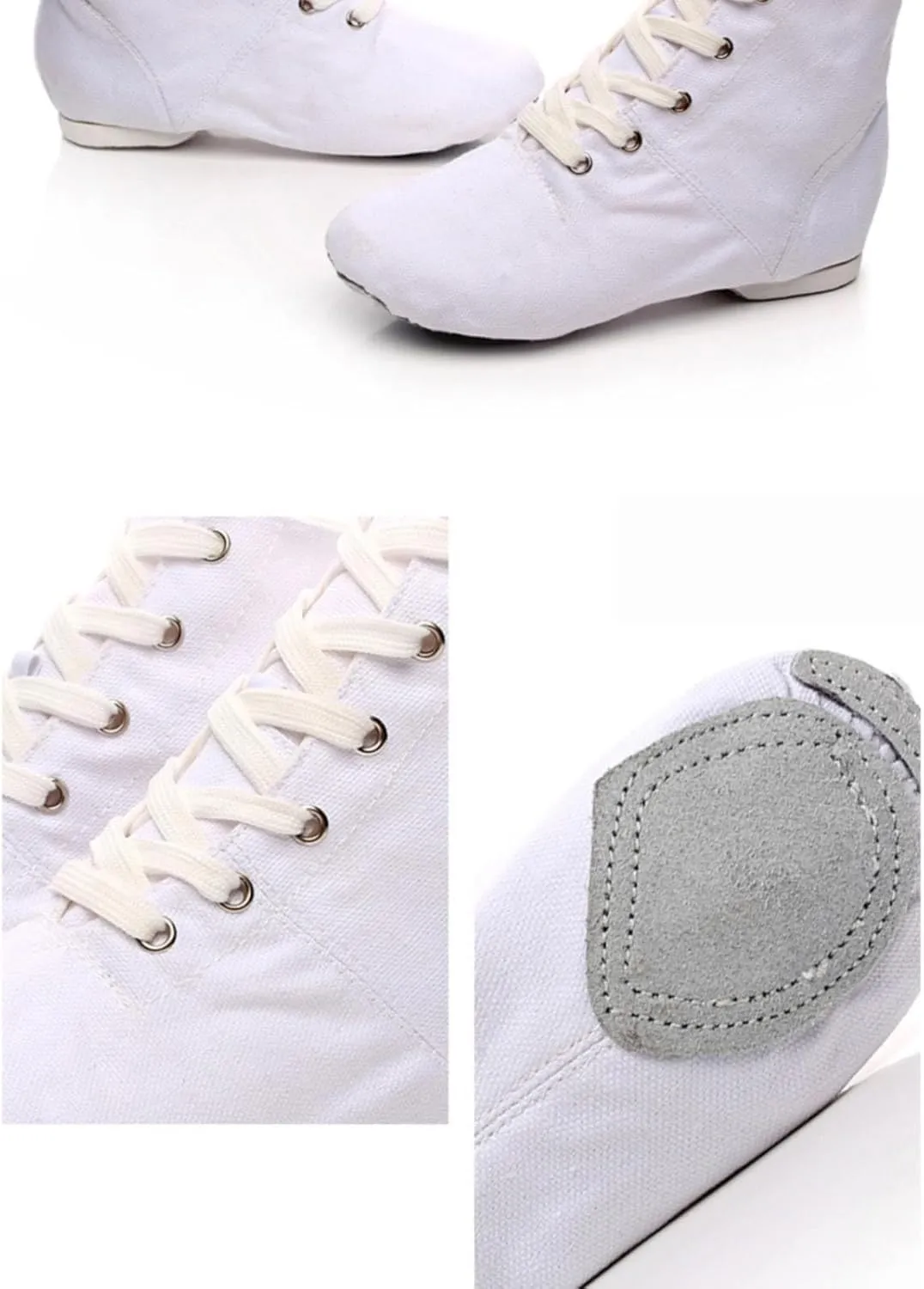 Girls Jazz Shoes Soft Dance Lace-up Ballet Boots Lightweight Kid Yoga Performance Sneakers