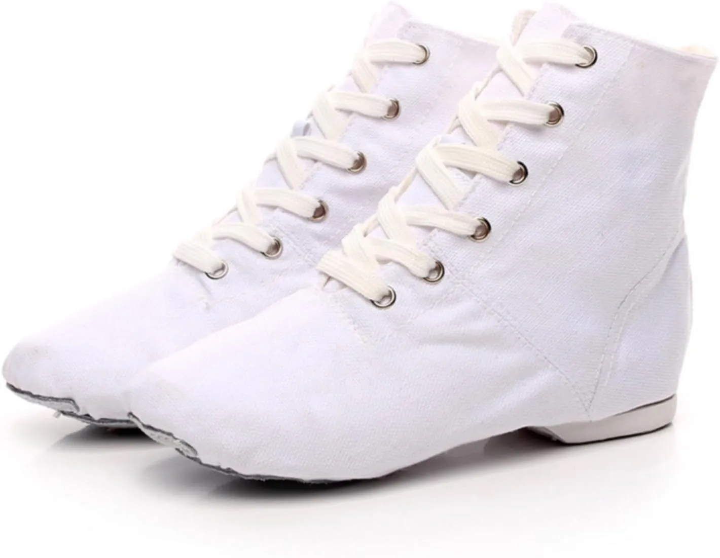 Girls Jazz Shoes Soft Dance Lace-up Ballet Boots Lightweight Kid Yoga Performance Sneakers