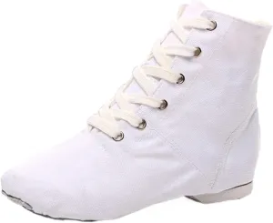 Girls Jazz Shoes Soft Dance Lace-up Ballet Boots Lightweight Kid Yoga Performance Sneakers