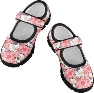 Girls Mary Jane Dress Shoes Comfortable Slip on Ballerina Flats for Wedding, Party, School