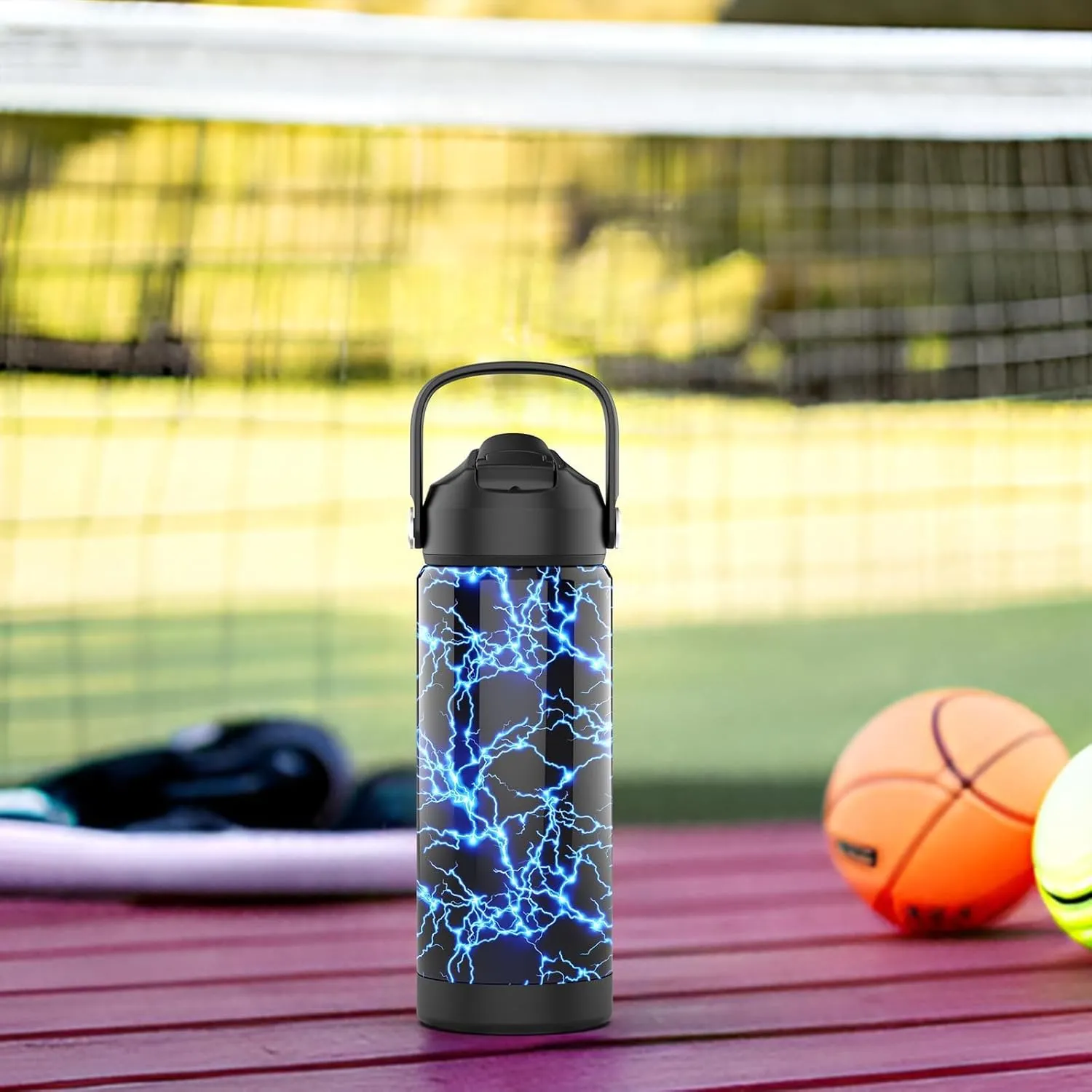 Girls Water Bottle with Straw,18 oz Kids Insulated Cups with Stainless Steel Leak Proof for School,Sport&Travel（Mermaid）
