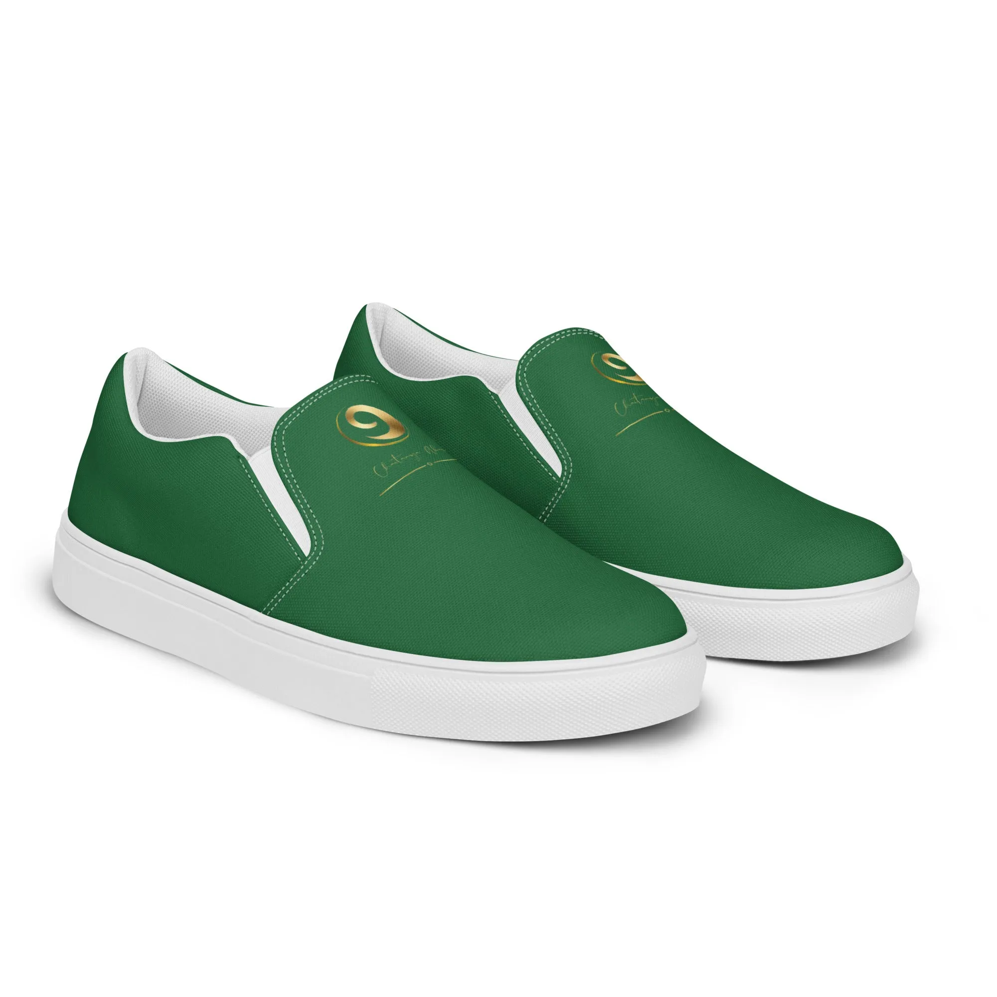Green Chaitanya Abara Women’s Slip-on Canvas Shoes