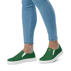 Green Chaitanya Abara Women’s Slip-on Canvas Shoes