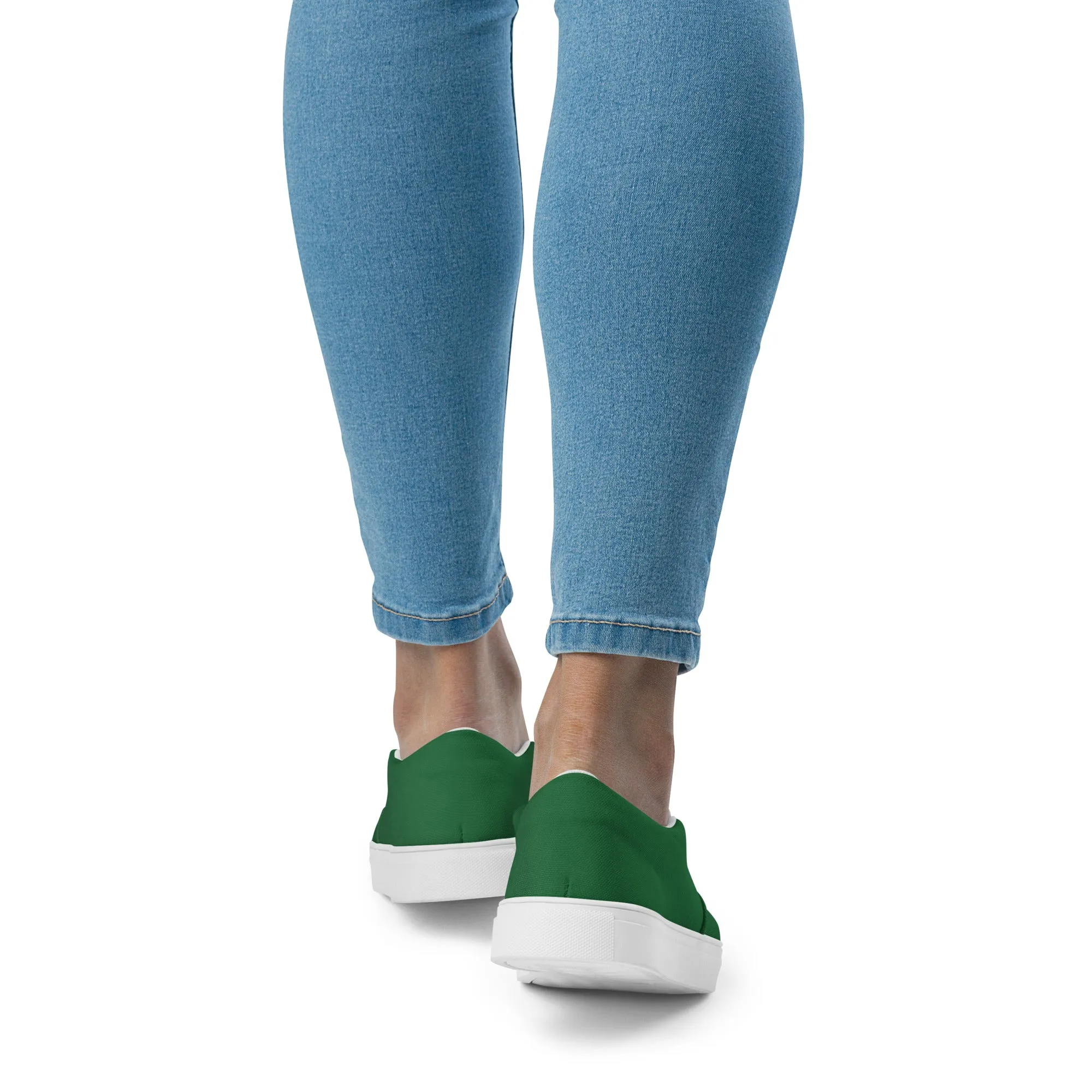 Green Chaitanya Abara Women’s Slip-on Canvas Shoes
