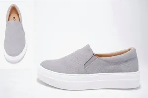 Grey Cobra Slip On Sneakers