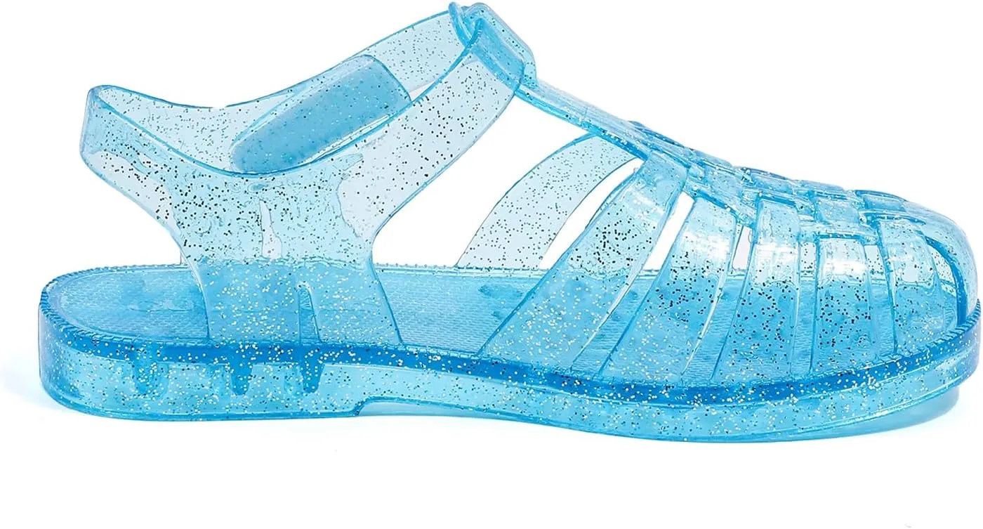 GUGUYeah Jelly Sandals for Girls,Closed Toe Princess Costume Summer Dress Shoes Fisherman Gladiator Water Beach Flat Sandals for Toddler/Little Kid/Big Kid