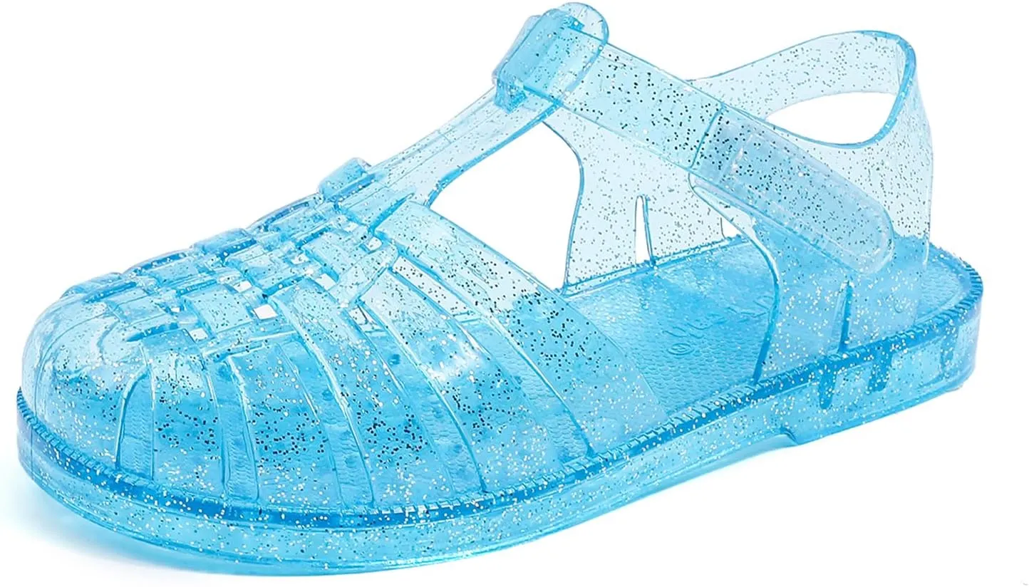 GUGUYeah Jelly Sandals for Girls,Closed Toe Princess Costume Summer Dress Shoes Fisherman Gladiator Water Beach Flat Sandals for Toddler/Little Kid/Big Kid
