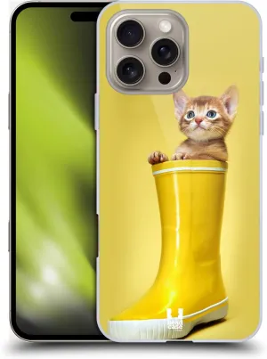 Head Case Designs Abyssinian Kitty in A Boot Funny Animals Hard Back Case Compatible with Apple iPhone 16 Pro Max