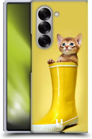 Head Case Designs Abyssinian Kitty in A Boot Funny Animals Hard Back Case Compatible with Samsung Galaxy Z Fold6