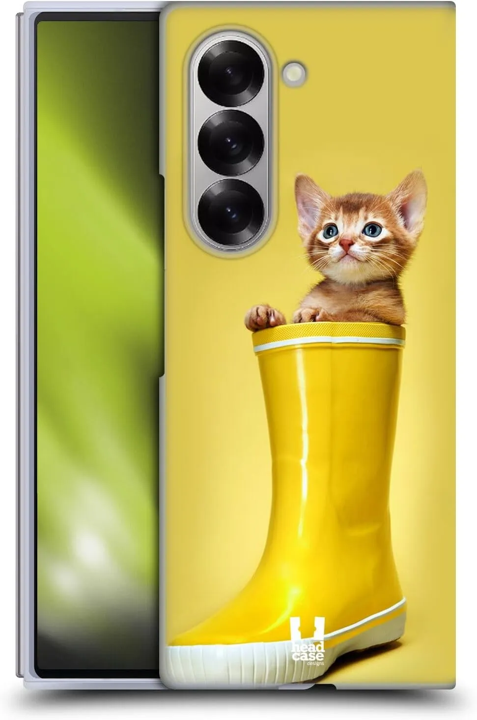 Head Case Designs Abyssinian Kitty in A Boot Funny Animals Hard Back Case Compatible with Samsung Galaxy Z Fold6
