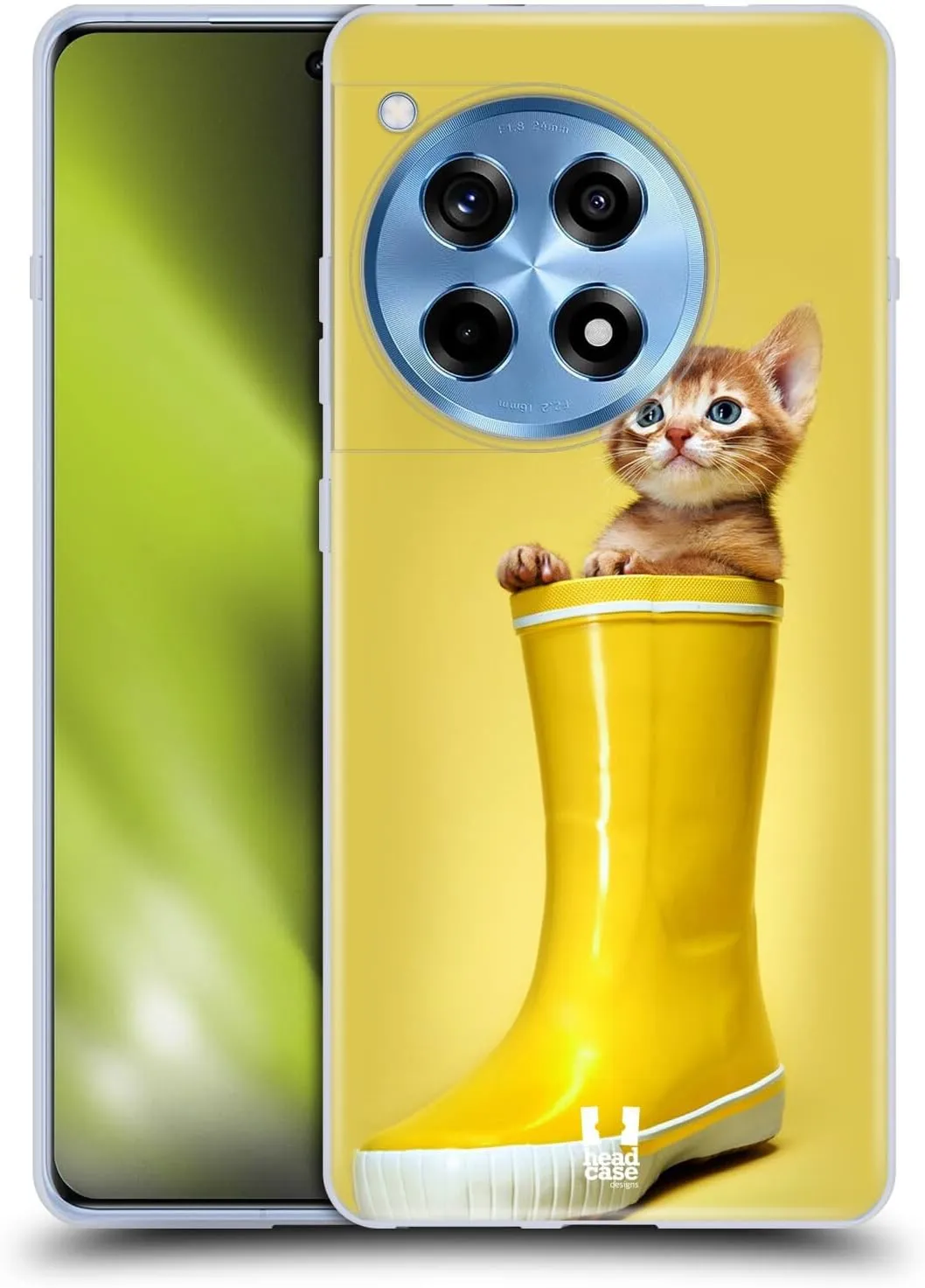 Head Case Designs Abyssinian Kitty in A Boot Funny Animals Soft Gel Case Compatible with OnePlus 12R