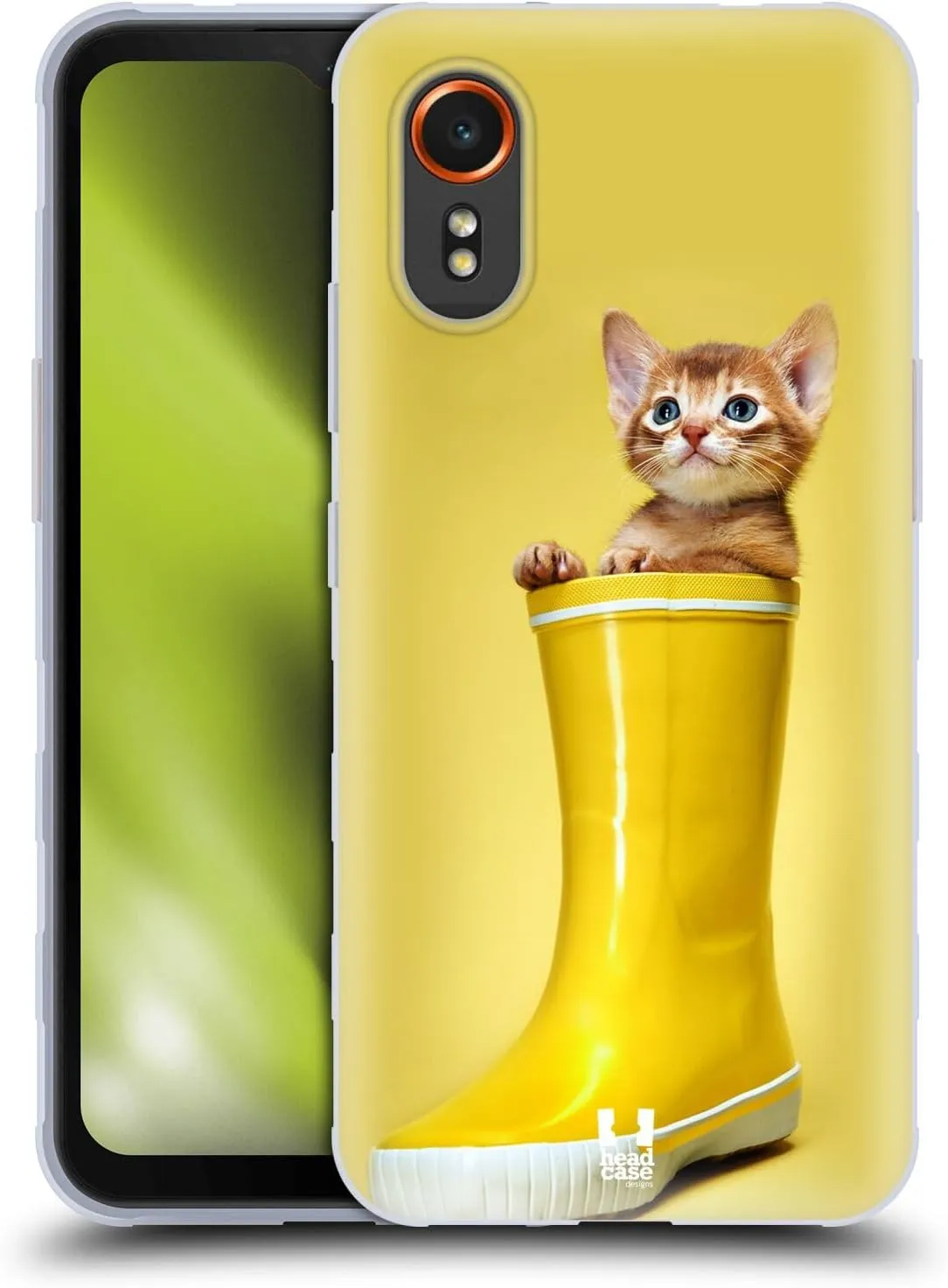 Head Case Designs Abyssinian Kitty in A Boot Funny Animals Soft Gel Case Compatible with Samsung Galaxy Xcover7 5G