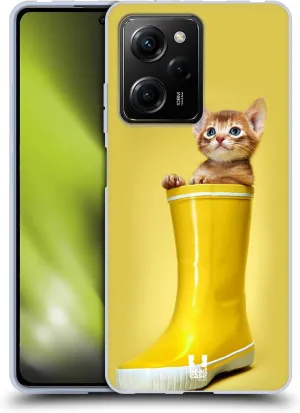 Head Case Designs Abyssinian Kitty in A Boot Funny Animals Soft Gel Case Compatible with Xiaomi Redmi Note 12 Pro 5G