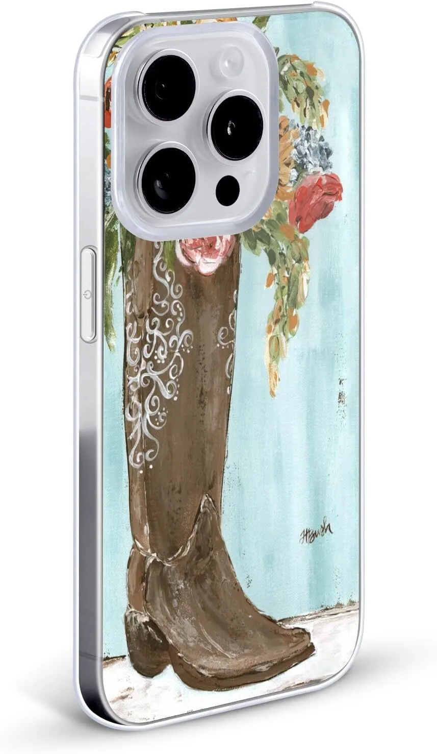 Head Case Designs Officially Licensed Haley Bush Boot Floral Painting Hard Back Case Compatible with Apple iPhone 16 Pro Max