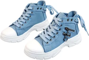 High Tops Canvas Shoes Walking Sneakers for Women Y2k Platform Shoes for Women Spring Summer Vacation