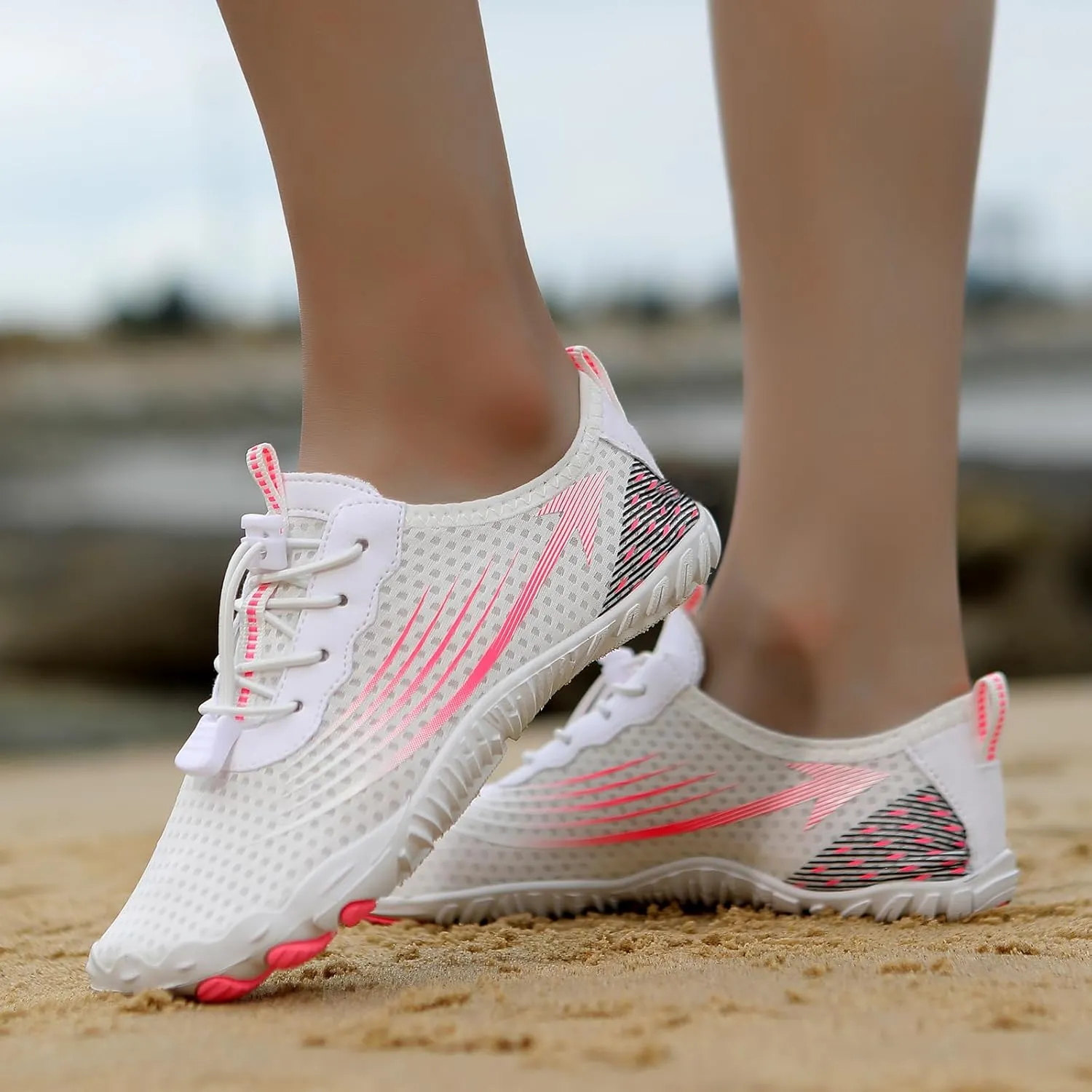 Hiking Shoes Women Waterproof Lightweight Hiking Barefoot Water Shoes Women Wide Feet Toe Box Quick Dry Aqua Swim Barefoot Shoe for Outdoor Fishing Breathable Lightweight Going Out Footwear