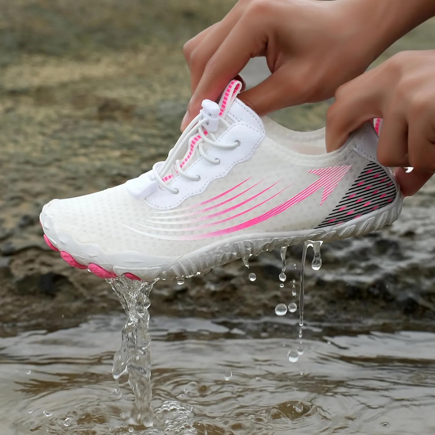 Hiking Shoes Women Waterproof Lightweight Hiking Barefoot Water Shoes Women Wide Feet Toe Box Quick Dry Aqua Swim Barefoot Shoe for Outdoor Fishing Breathable Lightweight Going Out Footwear