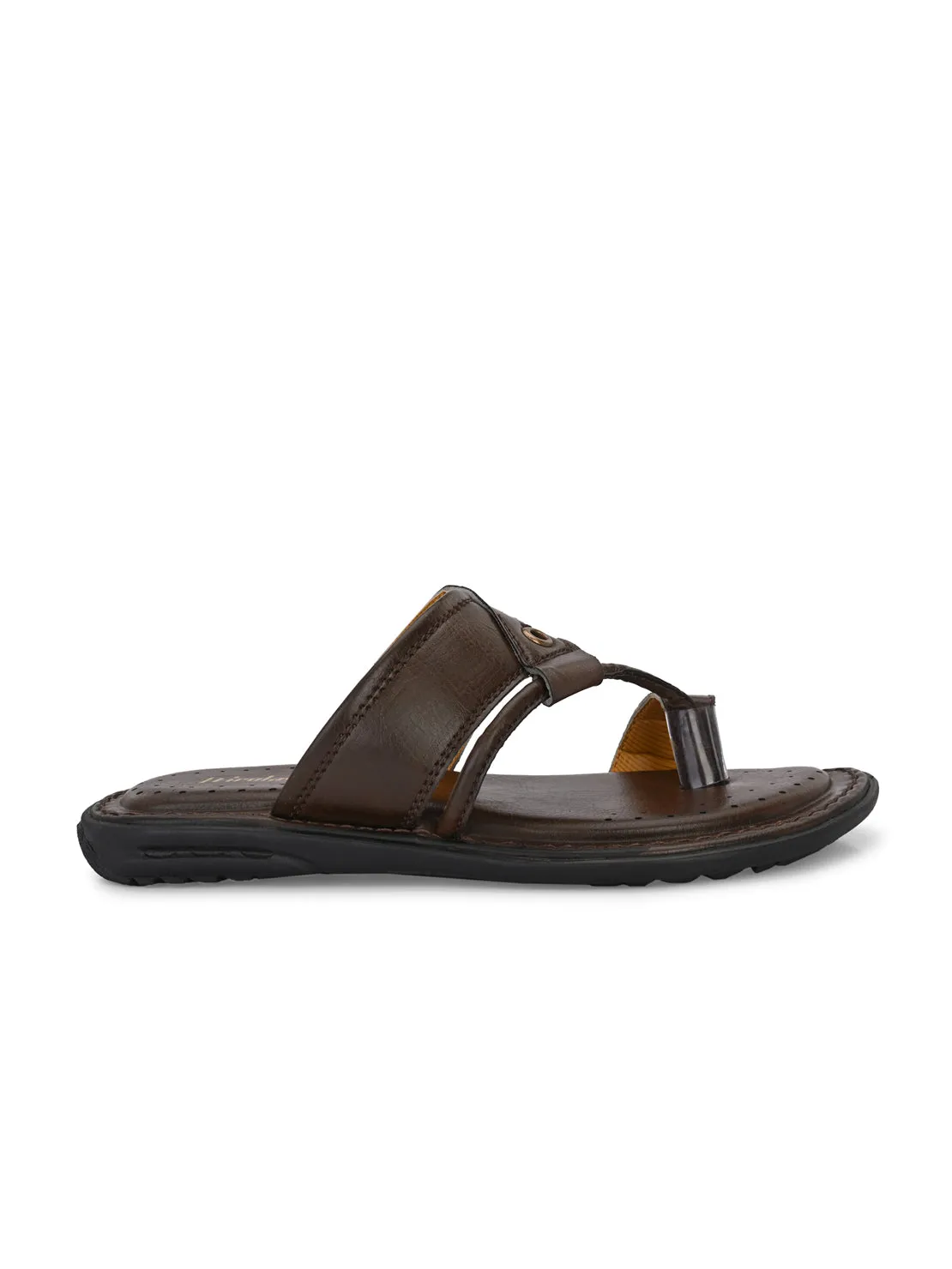 Hirolas® Men's Brown Comfortable Office Slippers (HROMSL14BRN)