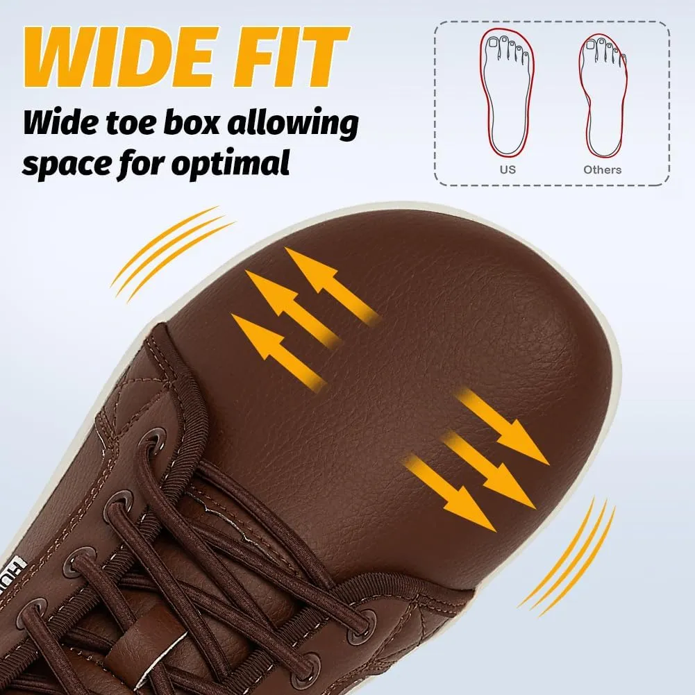 HOBIBEAR Womens Mens Wide Minimalist Barefoot Sneakers Zero Drop Slip on Shoes Lightweight Comfortable
