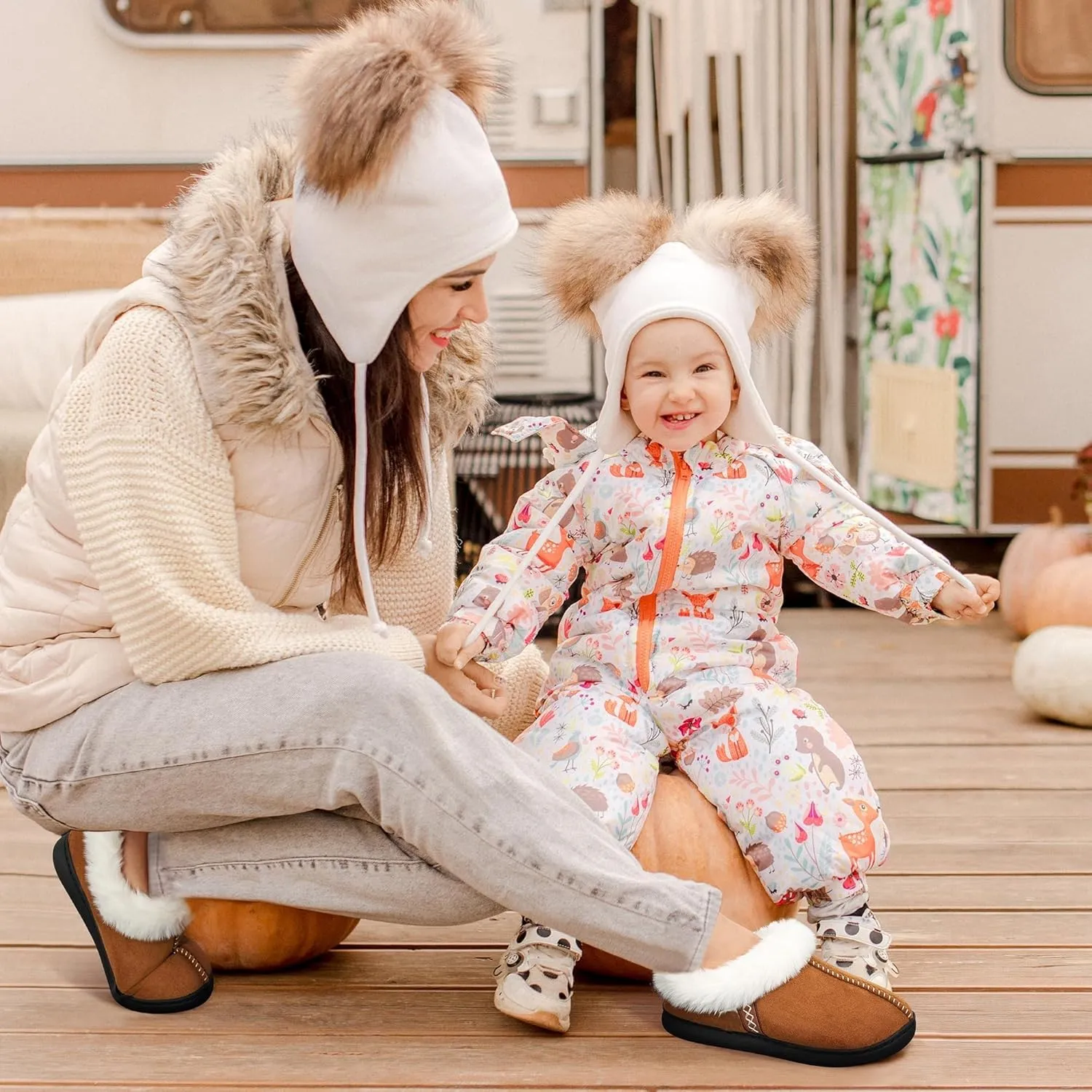 House Slippers for Woman Men, womens slippers on Fuzzy House Shoes Memory Foam with Fuzzy Faux Fur Comfortable Non-Slip Warm Shoes Indoor outdoor Size