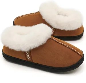 House Slippers for Woman Men, womens slippers on Fuzzy House Shoes Memory Foam with Fuzzy Faux Fur Comfortable Non-Slip Warm Shoes Indoor outdoor Size