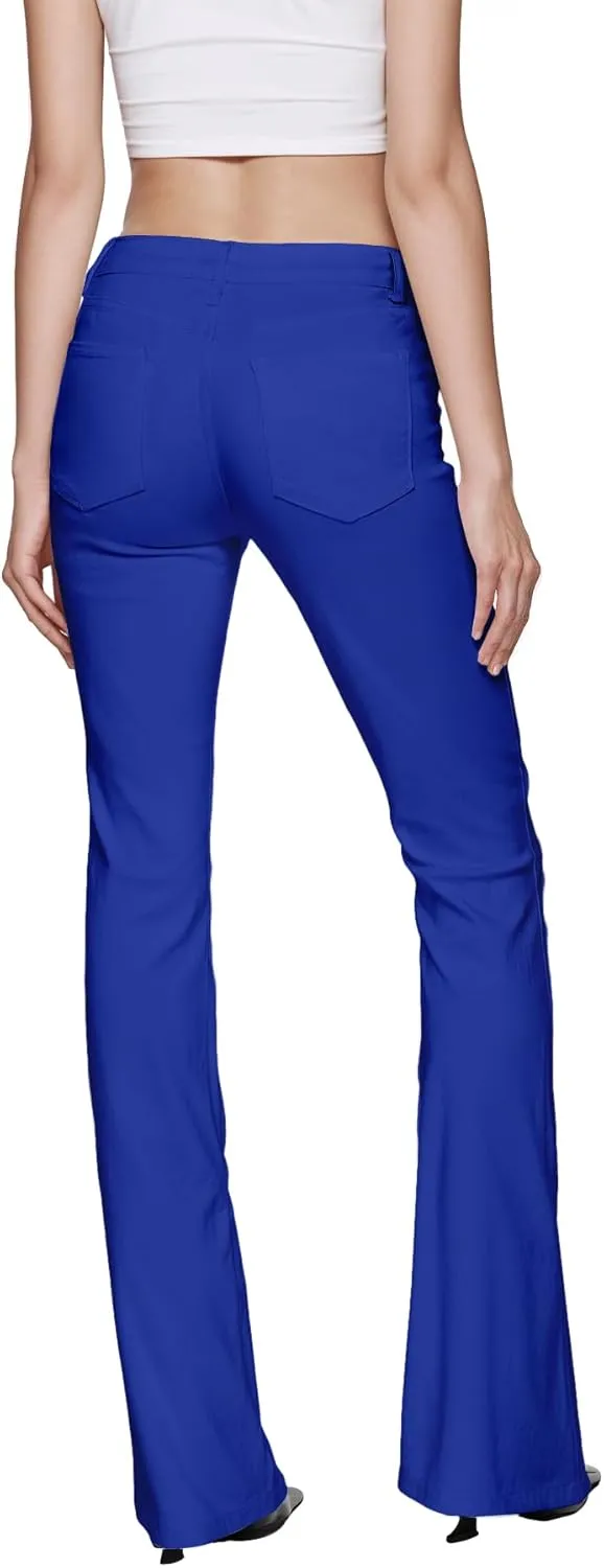 Hybrid & Company Womens Hyper Ultra Stretch Comfy Boot Cut Leg Flare Work Casual Pants