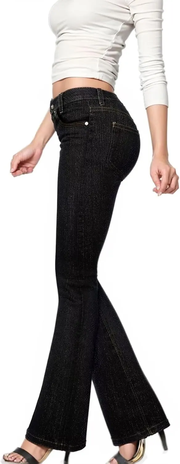 Hybrid & Company Women's Slim Boot Cut Stretch Pants