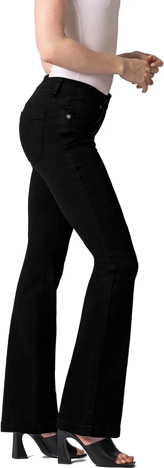 Hybrid & Company Women's Slim Boot Cut Stretch Pants