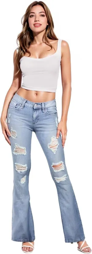 Hybrid & Company Women's Slim Boot Cut Stretch Pants
