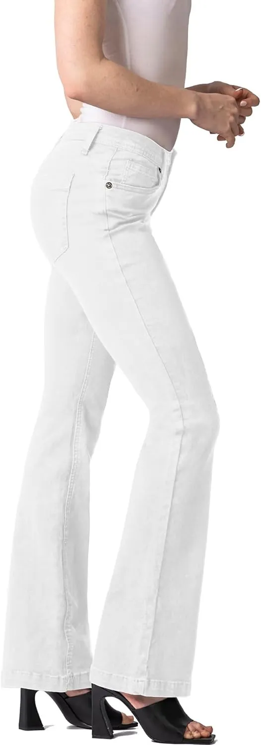 Hybrid & Company Women's Slim Boot Cut Stretch Pants