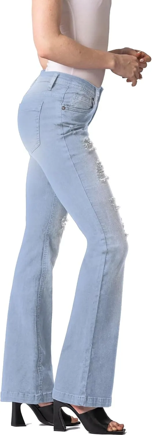 Hybrid & Company Women's Slim Boot Cut Stretch Pants