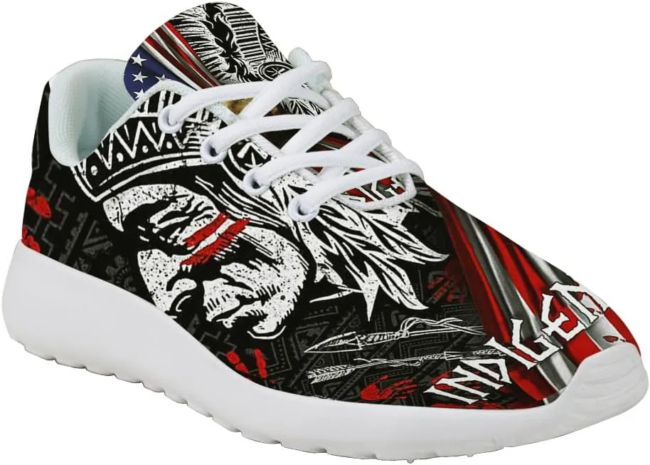 Indigenous Native American Flag Shoes for Women Men Trail Running Casual Fashion Sneakers Slip-on Tennis Shoes