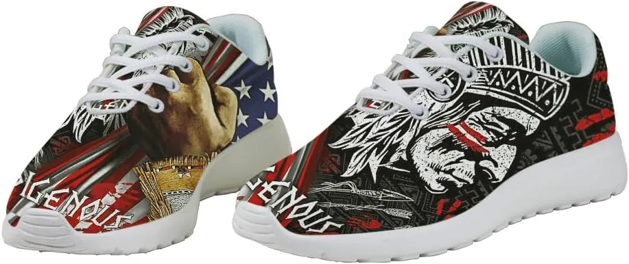 Indigenous Native American Flag Shoes for Women Men Trail Running Casual Fashion Sneakers Slip-on Tennis Shoes