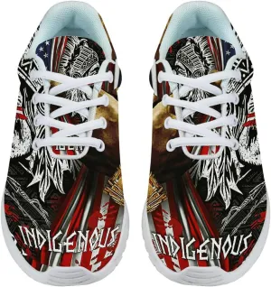 Indigenous Native American Flag Shoes for Women Men Trail Running Casual Fashion Sneakers Slip-on Tennis Shoes