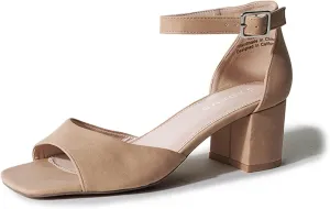 J. Adams Ruth Heeled Sandal – Low Block Heels for Women, Short Heel Bridal & Wedding Shoes, Dressy Prom Heels, Elegant Formal Dress Shoes for Bride