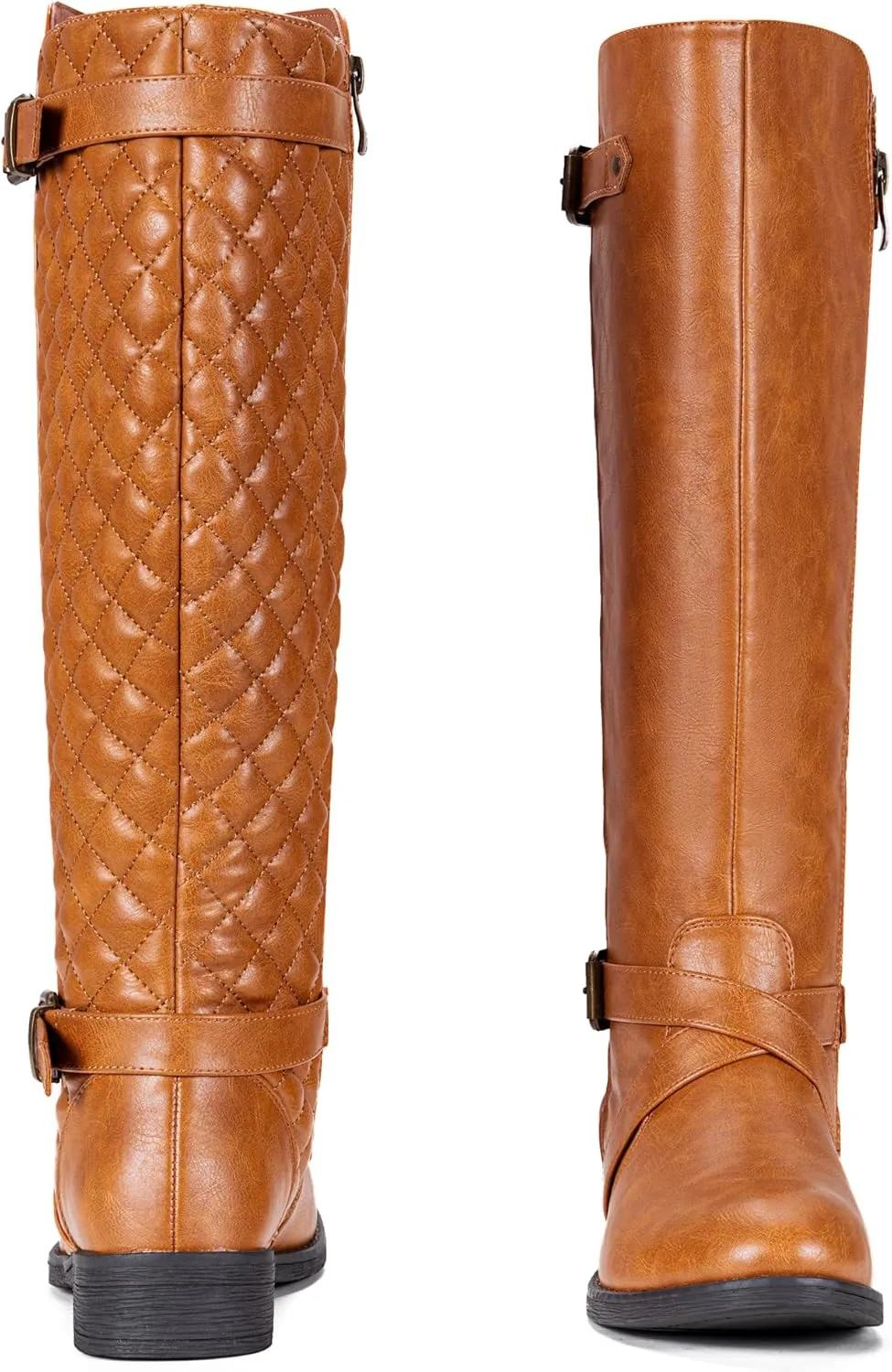 Jeossy Women's Knee High Riding Tall Boots, Comfortable with Metal Buckle and Zipper Boots with Wide Calf