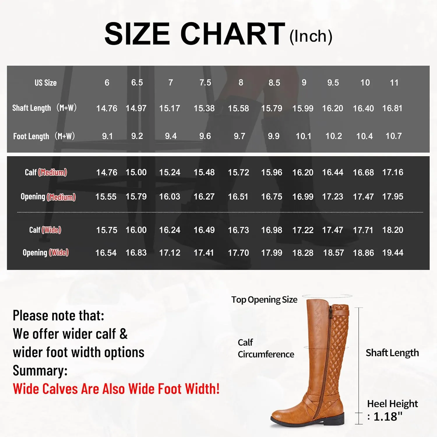 Jeossy Women's Knee High Riding Tall Boots, Comfortable with Metal Buckle and Zipper Boots with Wide Calf