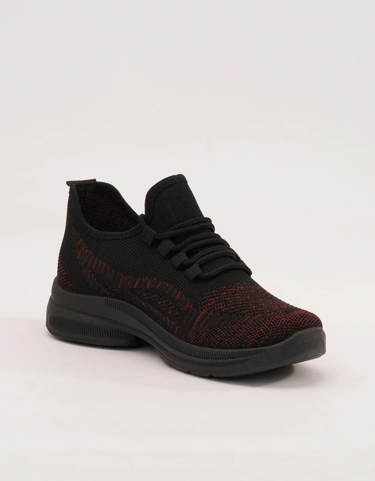Jet Black Knit Sneakers