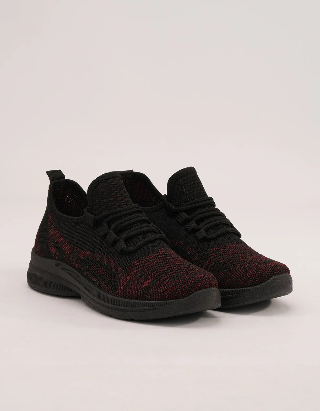 Jet Black Knit Sneakers