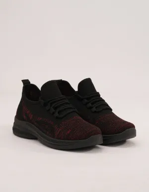 Jet Black Knit Sneakers
