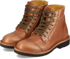 JIM GREEN Numzaan Frog Sole Boots Lace-Up Water Resistant Full Grain Leather Work or Hiking Boot