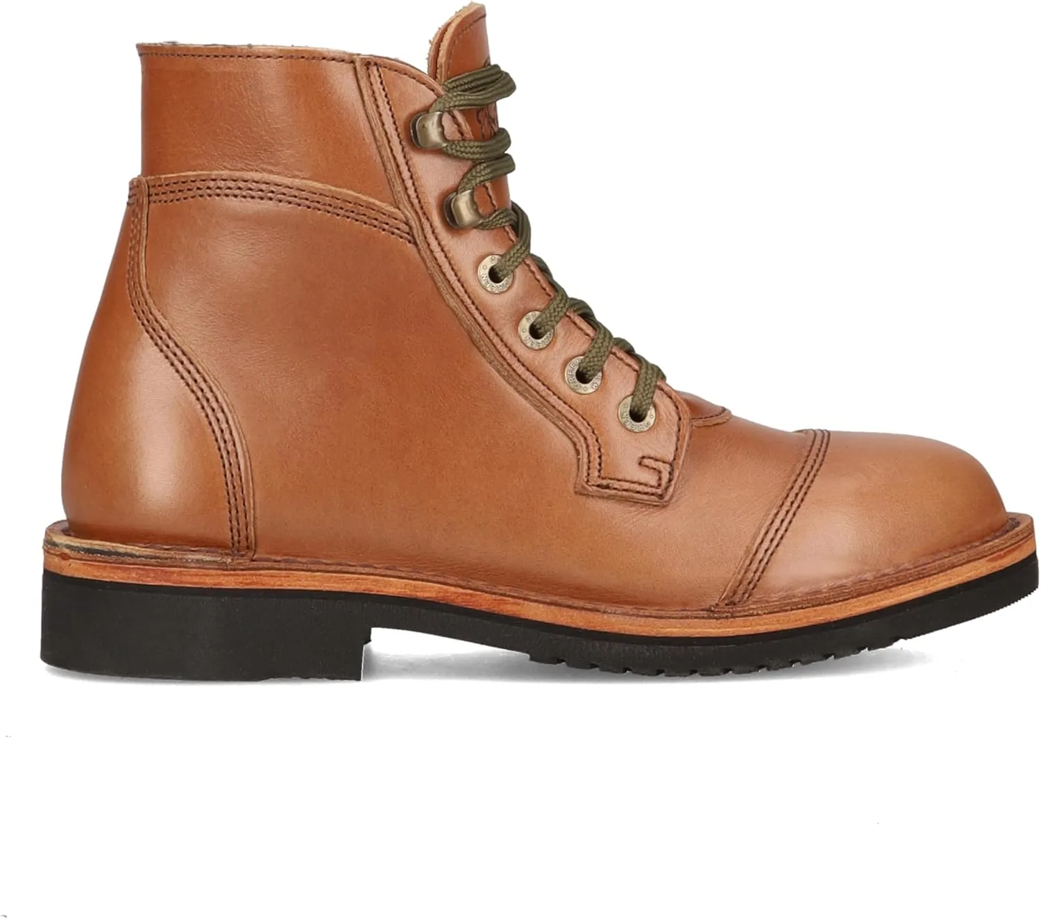 JIM GREEN Numzaan Frog Sole Boots Lace-Up Water Resistant Full Grain Leather Work or Hiking Boot