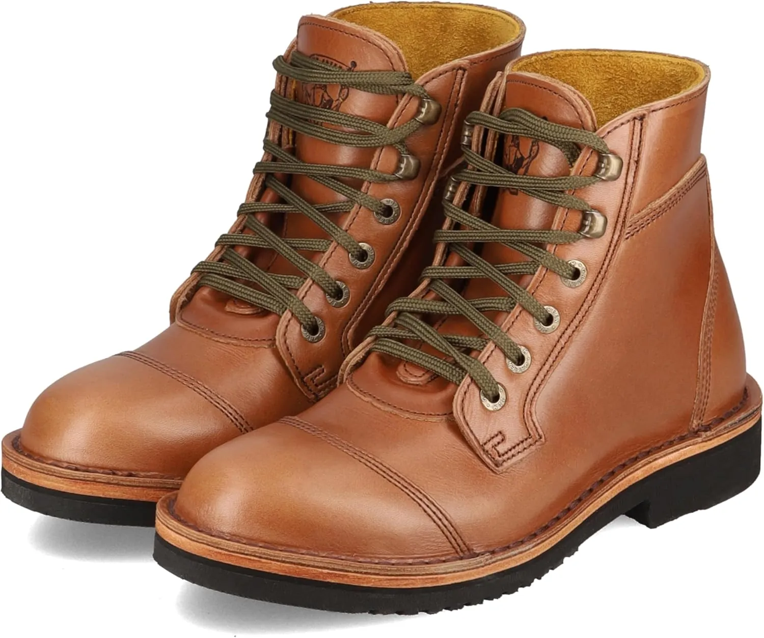 JIM GREEN Numzaan Frog Sole Boots Lace-Up Water Resistant Full Grain Leather Work or Hiking Boot