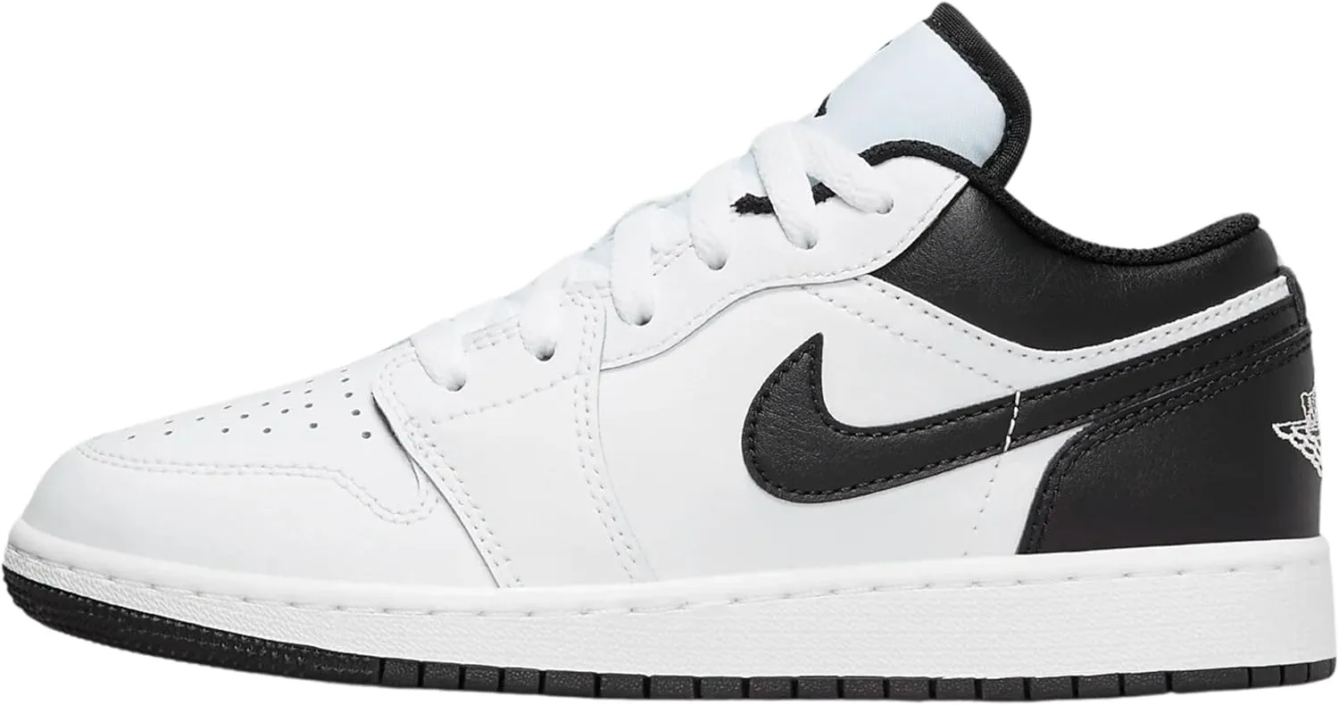 Jordan Big Kid's 1 Low White/Black-White (553560 132)
