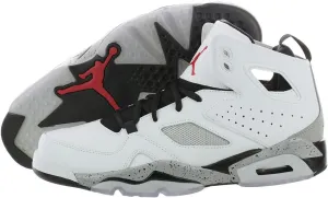 Jordan Flight Club '91 Men's Shoes (555475-102, White/Black/Matte Silver/Gym Red)