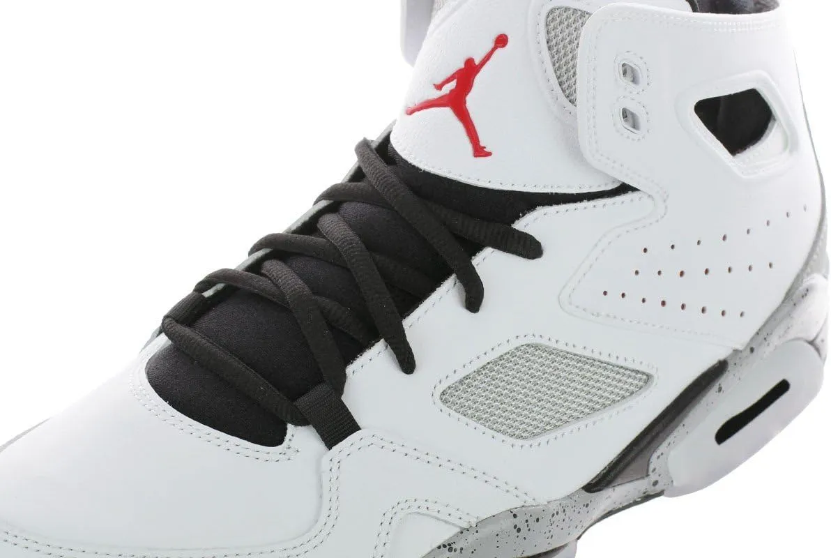 Jordan Flight Club '91 Men's Shoes (555475-102, White/Black/Matte Silver/Gym Red)