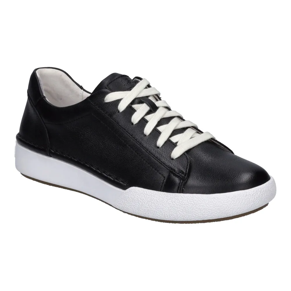 Josef Seibel Claire 01 Sneaker in White, Black & Hibiscus